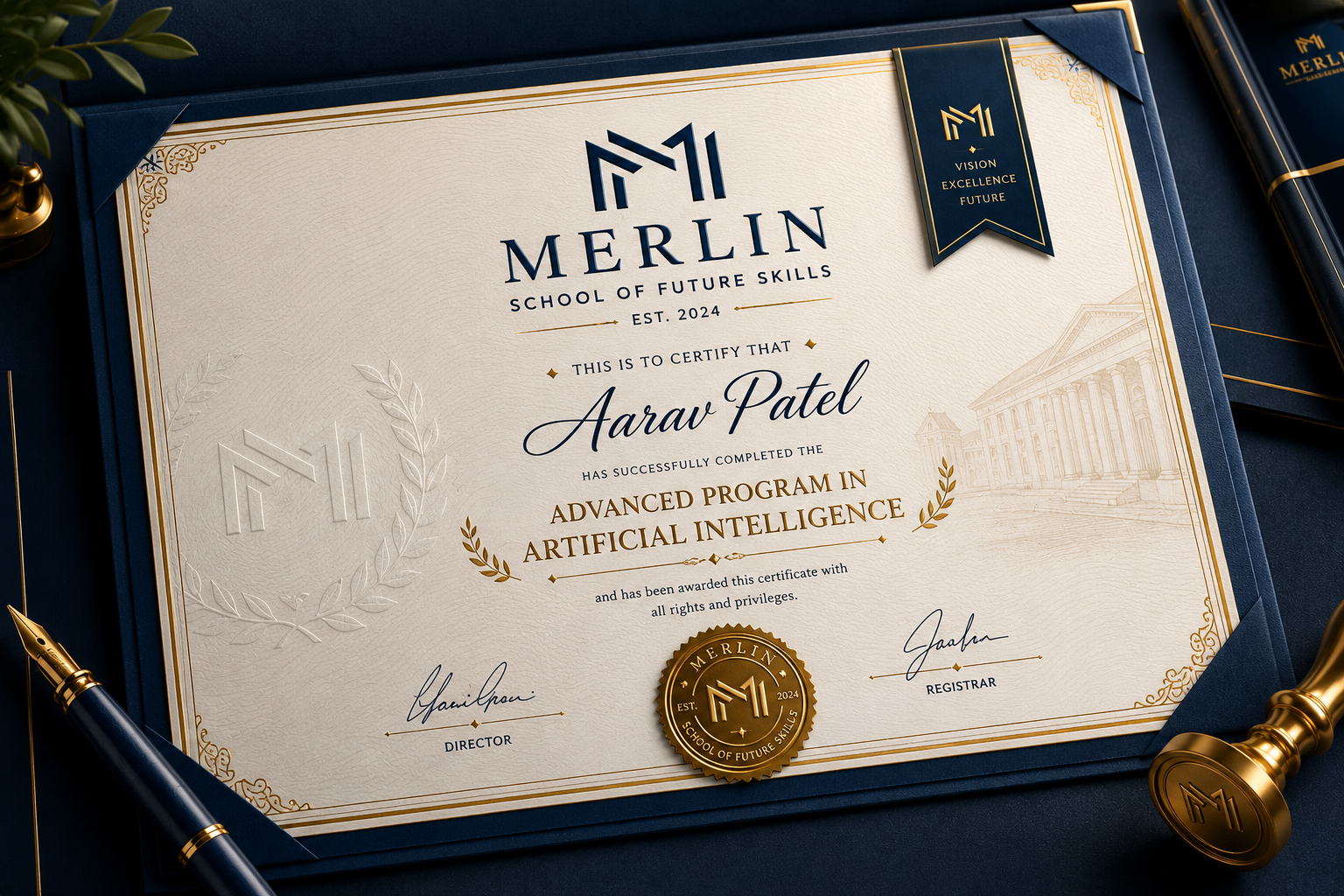 MSFS certificate design